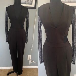 Express Black Jumpsuit with Lace
